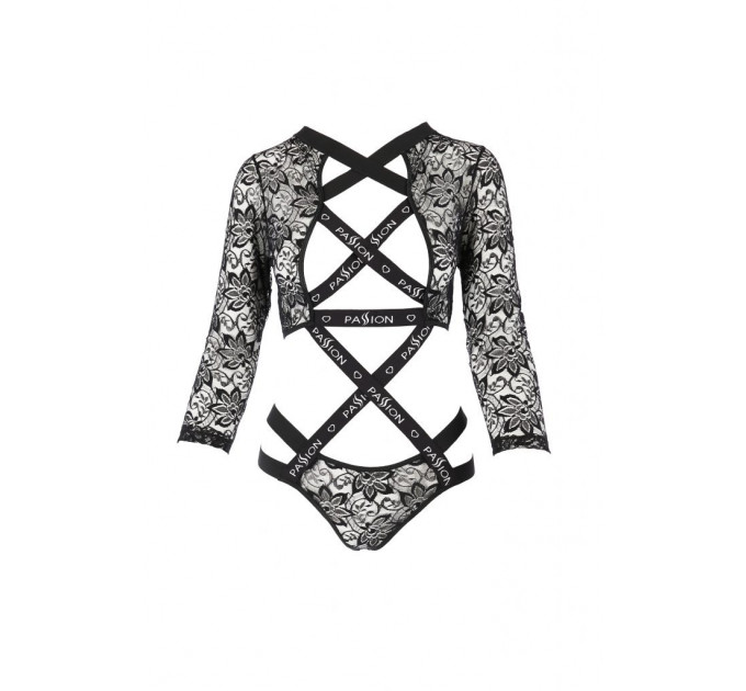Боди с длинными рукавами и открытой грудью LETICIA BODY black S/M - Passion