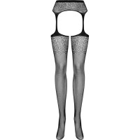 Панчохи з поясом Obsessive S207 S/M чорні