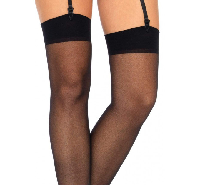 Чулки сексуальные One Size Dex Sheer Stockings от Leg Avenue, черные
