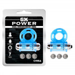 Ерекційне кільце з віброкулею Chisa GK Power, блакитне