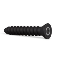 Вибратор анальный с рельефом EasyToys Screwed, черный, L