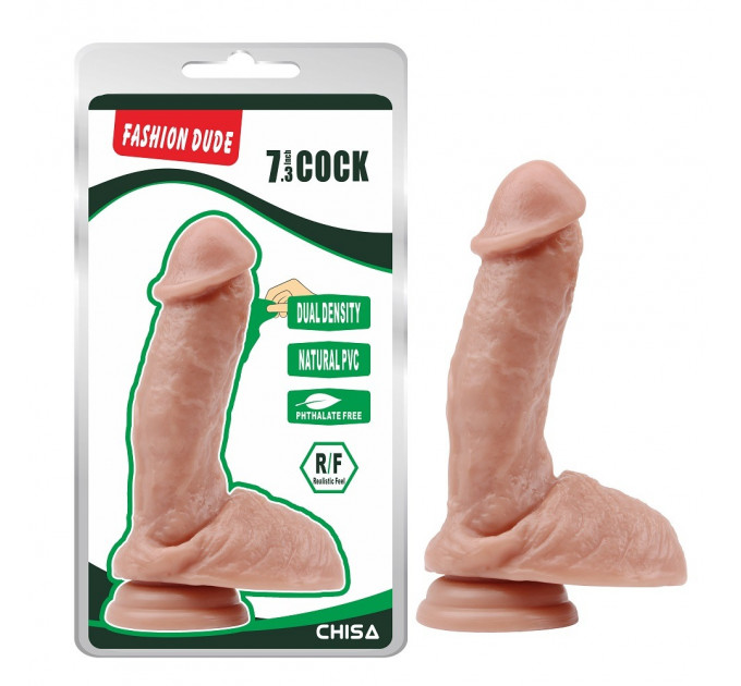 Фаллоимитатор реалистичный Chisa Fashion Dude 7.3 Cock на присоске, бежевый