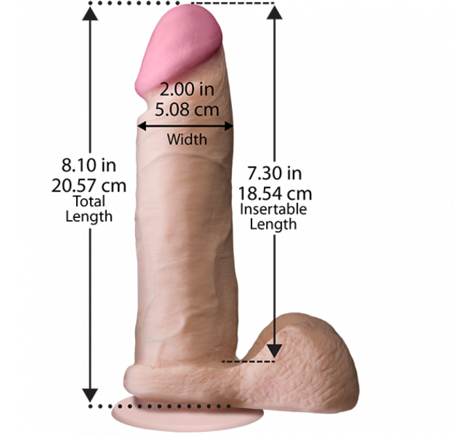 Фаллоимитатор Doc Johnson the Realistic Cock, 23 х 5 см