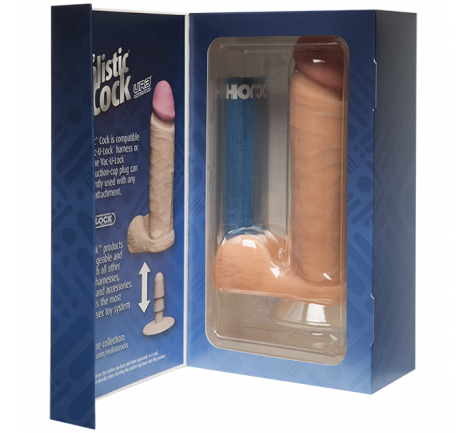 Фаллоимитатор Doc Johnson the Realistic Cock, 23 х 5 см