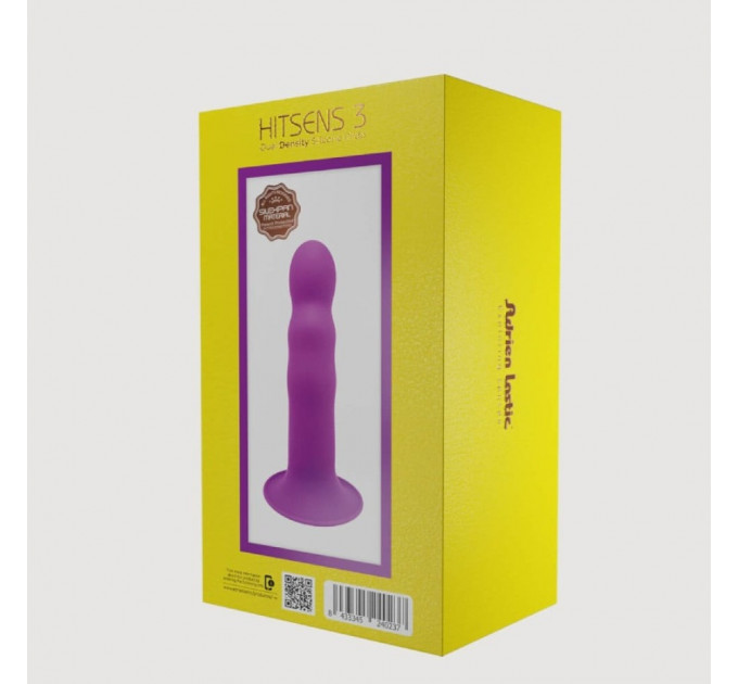 Фалоімітатор термореактивний Adrien Lastic Hitsens 3 фіолетовий