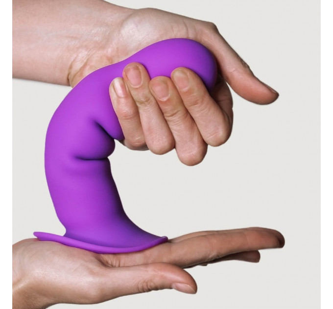 Фалоімітатор термореактивний Adrien Lastic Hitsens 3 фіолетовий