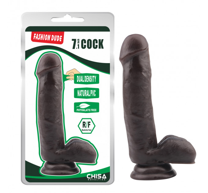 Фалоимитатор коричневый Chisa Fashion Dude 7.1 Cock
