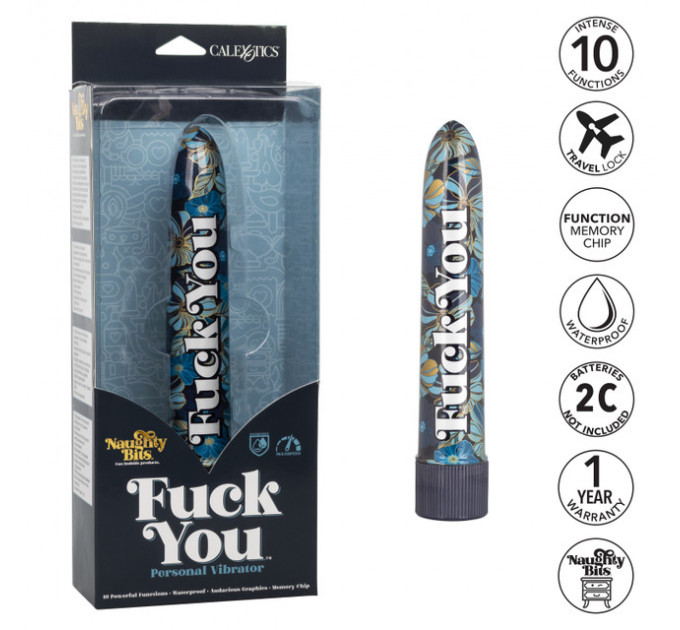 Классический вибратор CalExotics Naughty Bits: Fuck You Personal Vibrator - Free Shipping