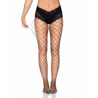 Колготки в крупную сетку с кружевными шортиками Leg Avenue Fencenet Diamond Pantyhose, размер O/S