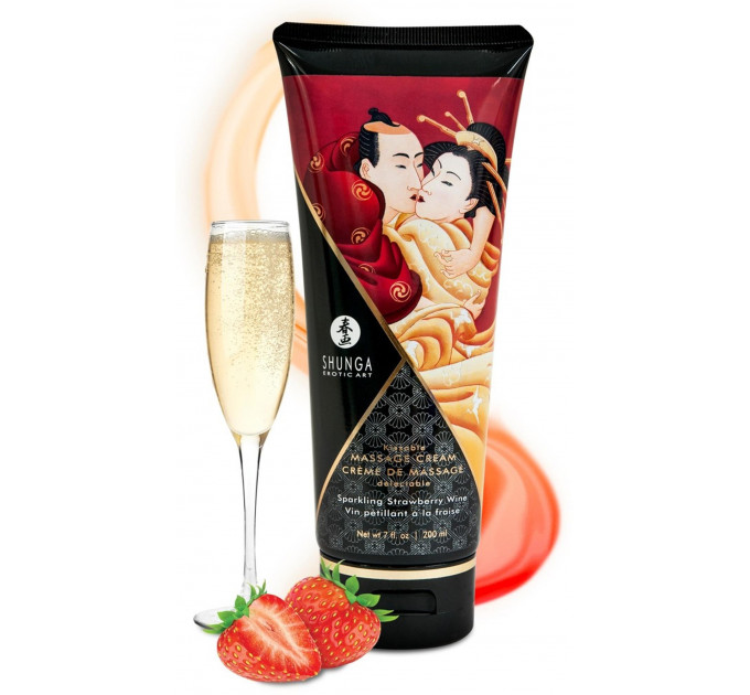 Масажний крем Shunga Strawberry Wine 200 мл