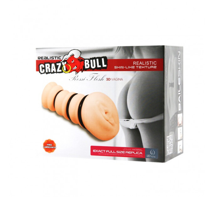 Мастурбатор вагина реалистичная с кольцами Crazy Bull Masturbator Vagina