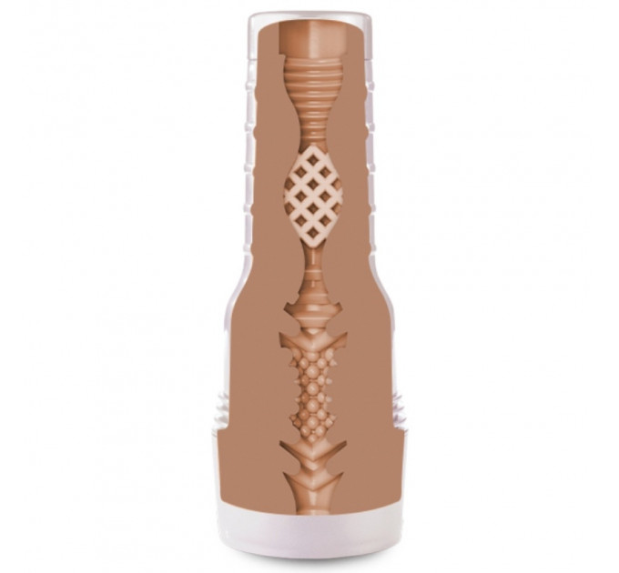 Мастурбатор Вагина в колбе Fleshlight Autumn Falls, киберкожа, бежевый