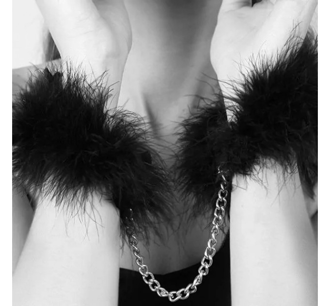 Наручники з пір'ям Bijoux Indiscrets чорні, OS