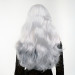 Парик длинный вьющийся с челкой Fetish Hair белый, 70 см