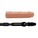 Реалистичная насадка на регулируемой длинной черной рукояти Dick Stick - Dildo On Expandable Rod