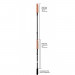 Реалистичная насадка на регулируемой длинной черной рукояти Dick Stick - Dildo On Expandable Rod