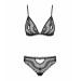 Сексуальный комплект с открытыми сосками Obsessive Millagro 2-pcs set black S/M