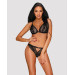 Сексуальный комплект с открытыми сосками Obsessive Millagro 2-pcs set black S/M