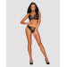 Сексуальный комплект с открытыми сосками Obsessive Millagro 2-pcs set black S/M