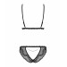 Сексуальный комплект с открытыми сосками Obsessive Millagro 2-pcs set black S/M