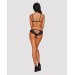 Сексуальный комплект с открытыми сосками Obsessive Millagro 2-pcs set black S/M