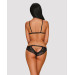Сексуальный комплект с открытыми сосками Obsessive Millagro 2-pcs set black S/M