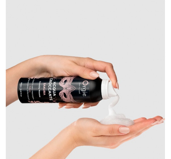 Шипучая увлажняющая пенка для массажа Acqua Crocante, Аромат: сакура, Orgie
