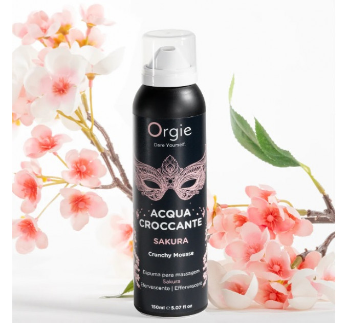 Шипучая увлажняющая пенка для массажа Acqua Crocante, Аромат: сакура, Orgie