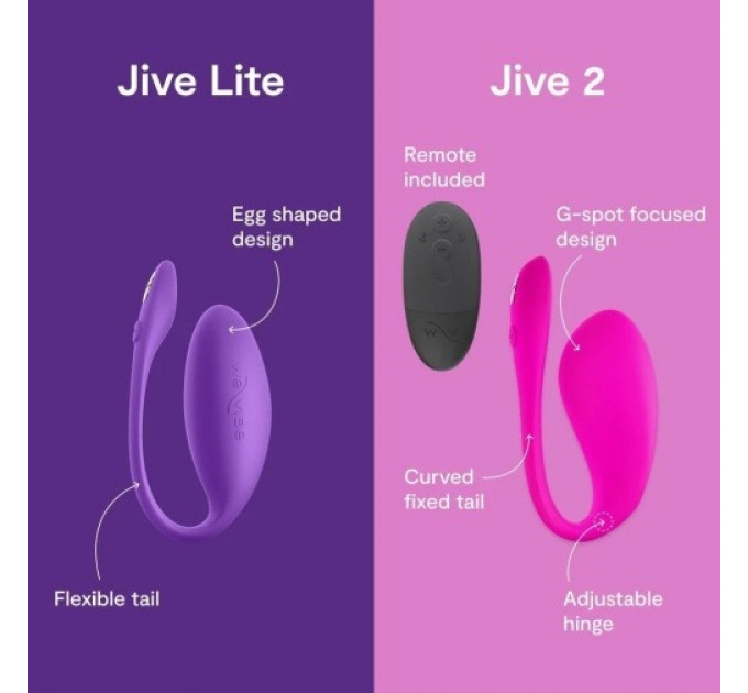Смарт-вибратор для пар We-Vibe Jive Lite, фиолетовый