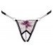Стринги с цветочной вышивкой и открытым доступом Cottelli String Flower, S/M