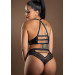 Топ с открытым доступом по груди Daring Intimates Wetlook Bra With Zipper на молниях, черный, S