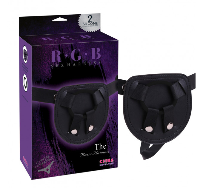Трусики для страпон Chisa R.G.B The Basic Harness, чорні