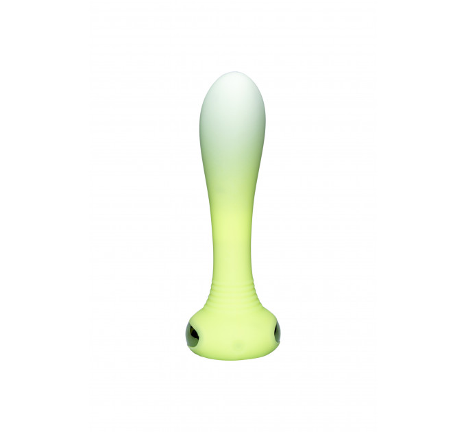 Універсальний вібратор з підсвічуванням Every Night Toys для точки G або P, зелений градієнт