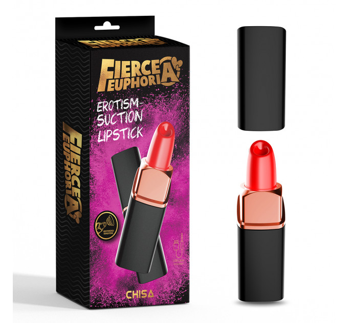 Вакуумный стимулятор клитора Chisa Fierce Euphoria Erotism в форме помады