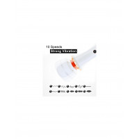 Вібратор-мікрофон білий Massager Super Powerful 10 Function