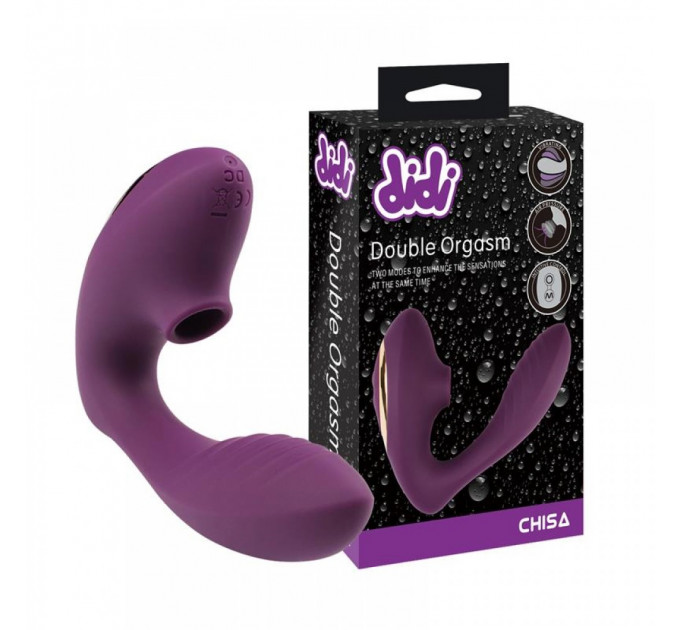 Вакуумный вибратор для пар Chisa Didi Double Orgasm, фиолетовый