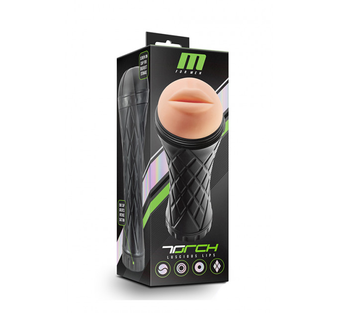 Мастурбатор в колбе ротик M FOR MEN THE TORCH LUSCIOUS LIPS