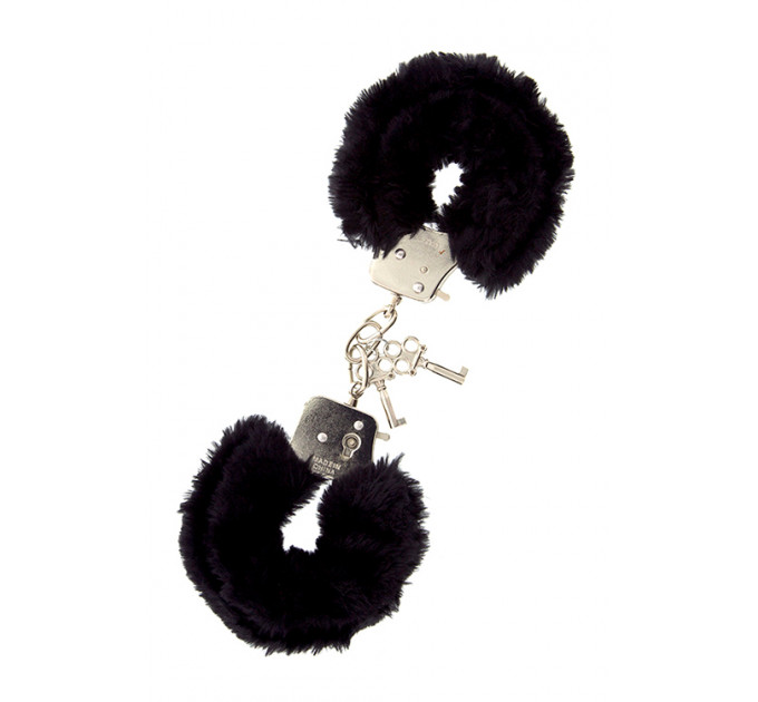 Наручники METAL HANDCUFF WITH PLUSH, BLACK