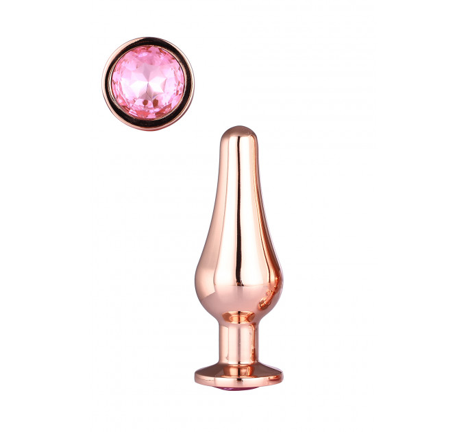 DT21826 Анальная пробка конической формы Dream Toys GLEAMING LOVE ROSE GOLD PLEASURE PLUG S