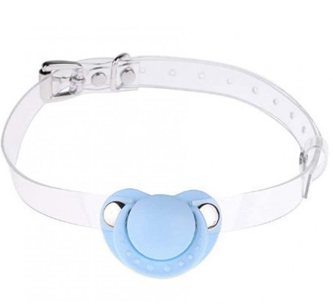 Кляп-соска Silicone Strap, Blue