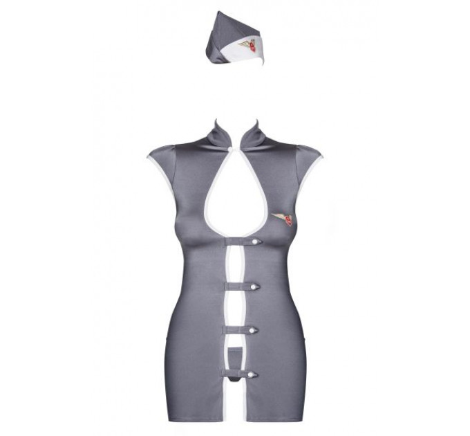 Костюм Стюардесса Stewardess Obsessive grey S/M