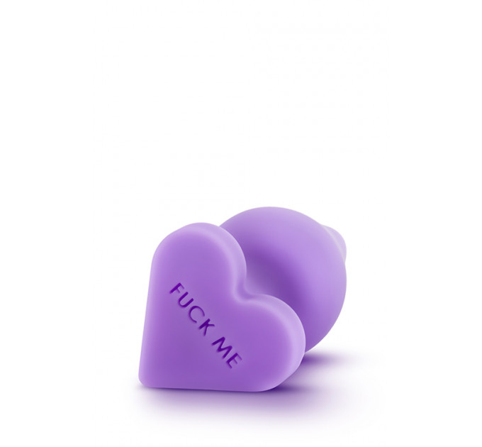 Анальная пробка PLAY WITH ME CANDY HEART FUCK ME PURPLE