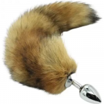 Анальний корок S лисий хвіст DS Fetish Anal plug S fox tail natural fox