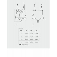 Боді Obsessive AMANTA Teddy S/M чорне