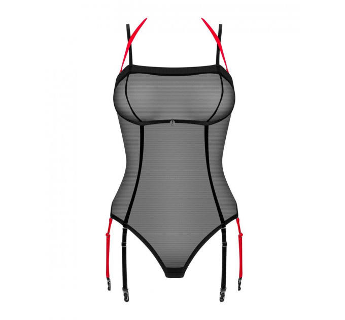Боди полупрозрачное XS/S Glandez Obsessive, черное