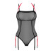 Боди полупрозрачное XS/S Glandez Obsessive, черное