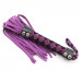 Флогер кожа leather DS Fetish flogger Purple Black 38 cm