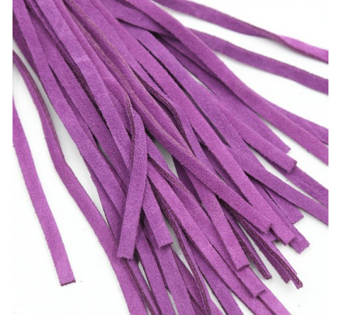 Флогер кожа leather DS Fetish flogger Purple Black 38 cm