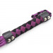 Флогер кожа leather DS Fetish flogger Purple Black 38 cm