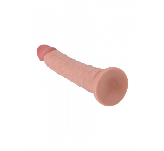 Фаллоимитатор двойной плотности на присоске ToyJoy Deluxe Dual 17,5 см, телесный